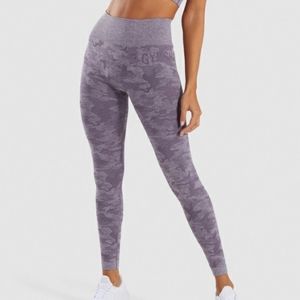 Gymshark Purple Camo Seamless Leggings
